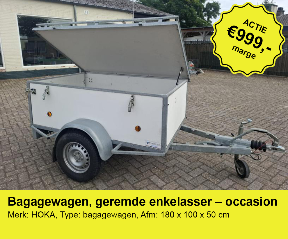 Bagagewagen,-geremde-enkelasser-–-occasion