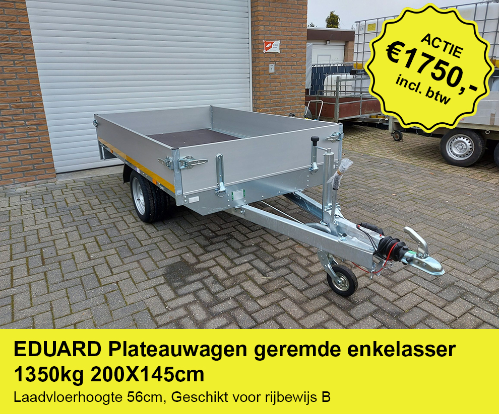 EDUARD-Plateauwagen-geremde-enkelasser-1350kg-200X145cm