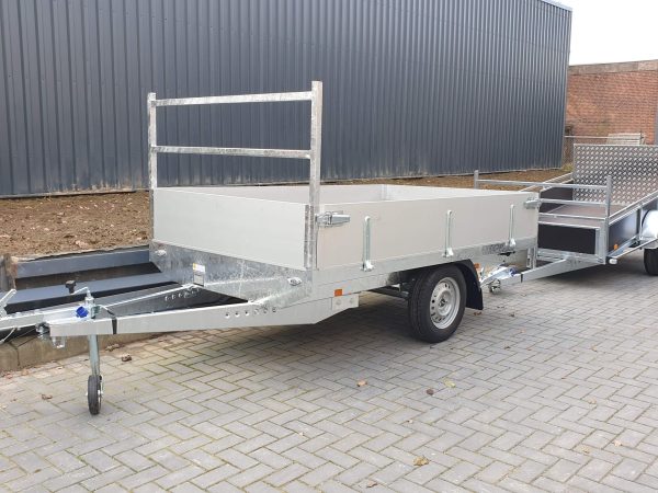 BW plateauwagen enkelas ongeremd