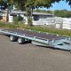 Eduard autotransporter 400x200 3000kg met railing lier en oprijplaten