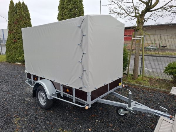Power Trailer bakwagen enkelasser met huif