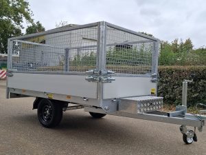 eduard plateauwagen enkelas onegremd 260x150 met loofrek kist