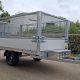 eduard plateauwagen enkelas onegremd 260x150 met loofrek kist